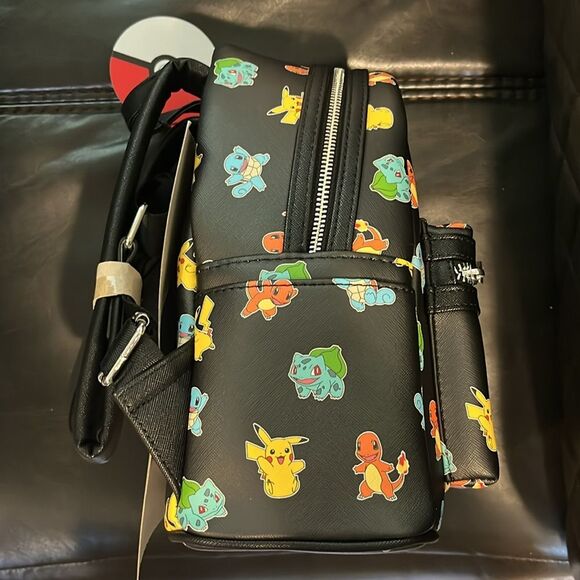 NWT LOUNGEFLY COLLECTION LOUNGE EXCLUSIVE LF POKEMON STARTERS MINI BACKPACK - Picture 4 of 5